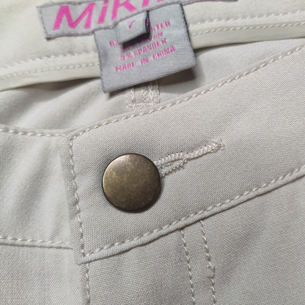 MIRIKA Women Juniors Size 7‎ Khaki Poly Rayon Flex Chino Pants NEW - Picture 9 of 14